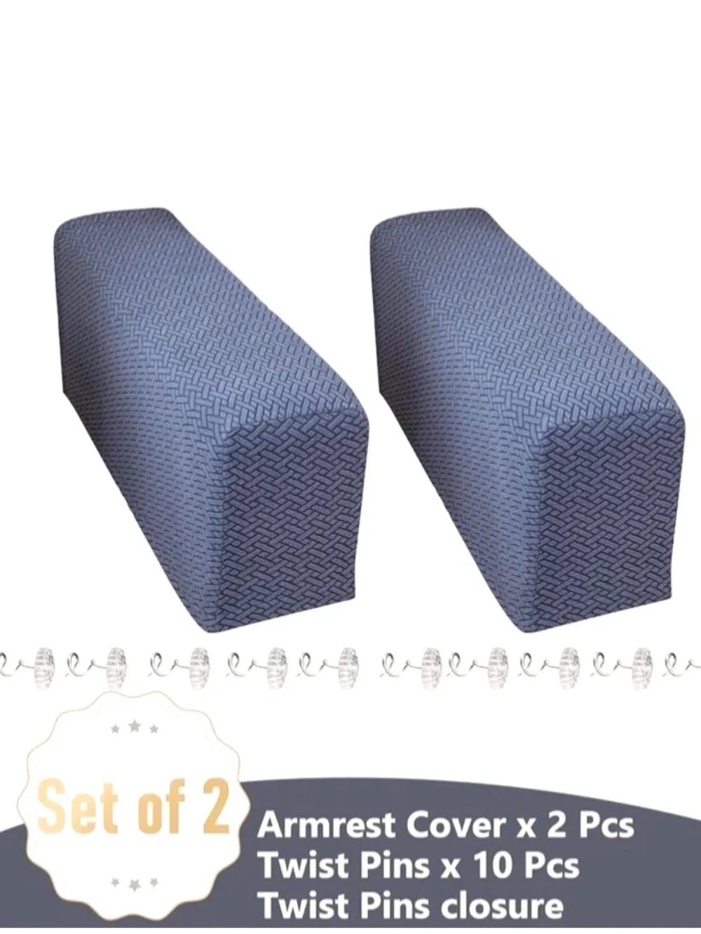 🌐SOOTHING HOME🌐 1 PAIR TEXTURED STRETCH “HERO” ARMREST FURNITURE SLIP COVERS